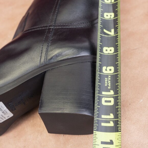 Schutz Women Wyatt Black Leather Western Cowboy Mid Calf Boots sz 9 - Picture 6 of 8